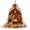 01-3, variant on Christmas Bell Ornament with Santa and Elf Scene, Lighted Hanging Bell Decoration for Holiday Tree Display
