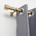 thumbnail image 4 of Single Curtain Rods,with Square Cylindrical Aluminum Alloy Finials,1 Inch Heavy Duty Drapery Rods Adjustable Length 144-164"(12-13.6ft),Gold, 4 of 7