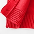 thumbnail image 5 of Cethrio Kids Girls Knit Cardigans, Solid Color Buttons Casual Long Sleeve Girls Sweaters Red Size 6, 5 of 6