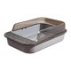 thumbnail image 1 of Caja de arena semicerrada para gatos, bandeja de arena desmontable, resistente y antisalpicaduras. claro y gris, 1 of 9