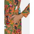 thumbnail image 4 of Roberto Lugo Women’s Morris Study 5 Skulls Print Dress, Sizes S-2XL, 4 of 5