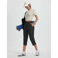thumbnail image 7 of BALEAF Womens Yoga Capri Pants with Zipper Pockets Summer Drawstring Capris Joggers Lounge Crop 19" Black L, 7 of 7