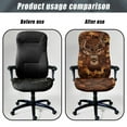 thumbnail image 4 of Renewold Deer Camo Hunting Forest Brown Office Chair Cover Decorative Rotating Chair Slipcover Soft Stretch Chair Protector Cover for Desk Computer Chair with Elastic Bottom, S, 4 of 7