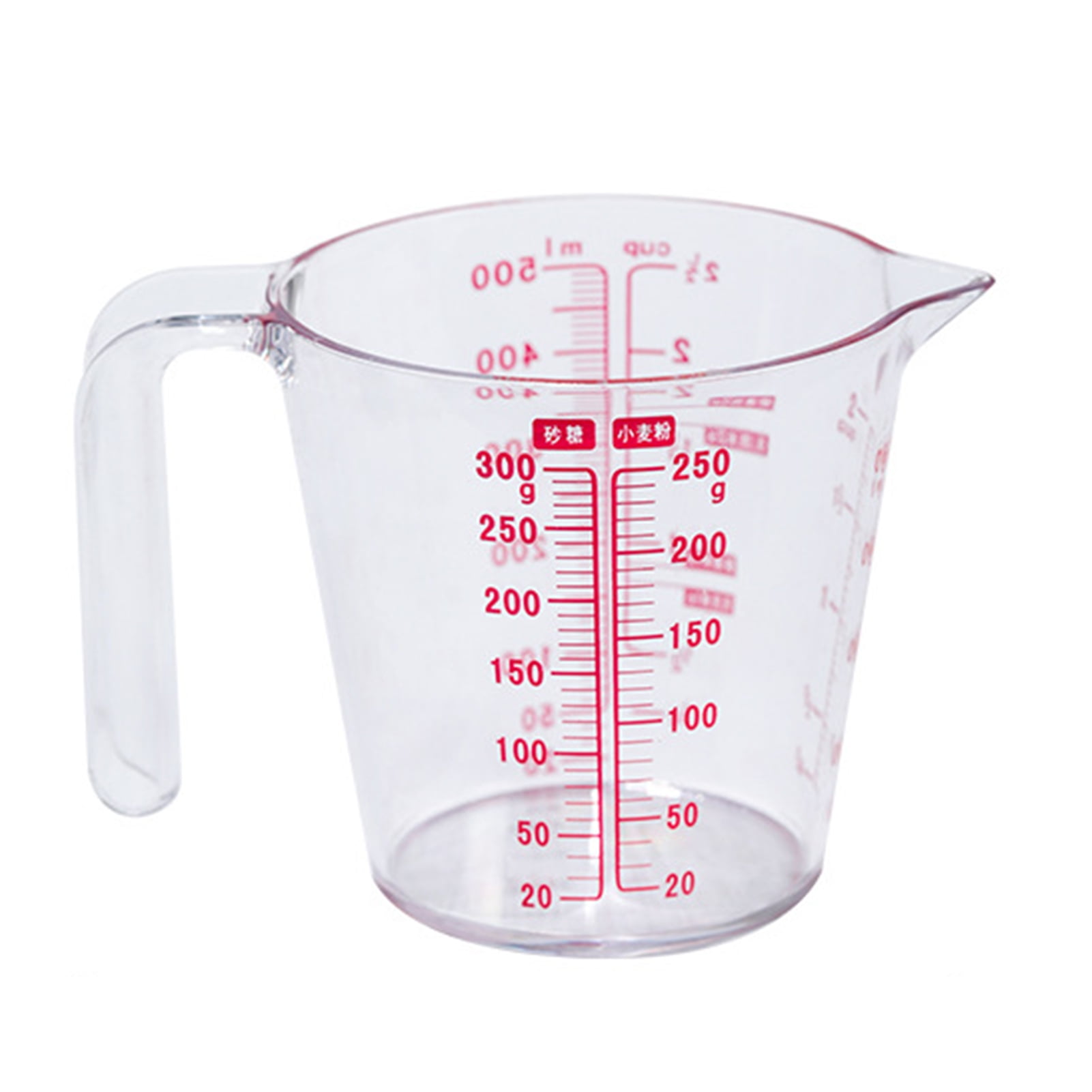 Octpeak Measuring Cup with Lid, Clear Plastic Measuring Cup,500ml/1000ml  Clear Plastic Measuring Cups with Lid Kitchen Cooking Baking Accessaries