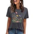 thumbnail image 3 of Pxxlle Graphic Tees for Women Short Sleeve Summer Casual T Shirts Loose Fitted Round Neck Tshirt Fashion Going Out Tops (Gray XXL), 3 of 5