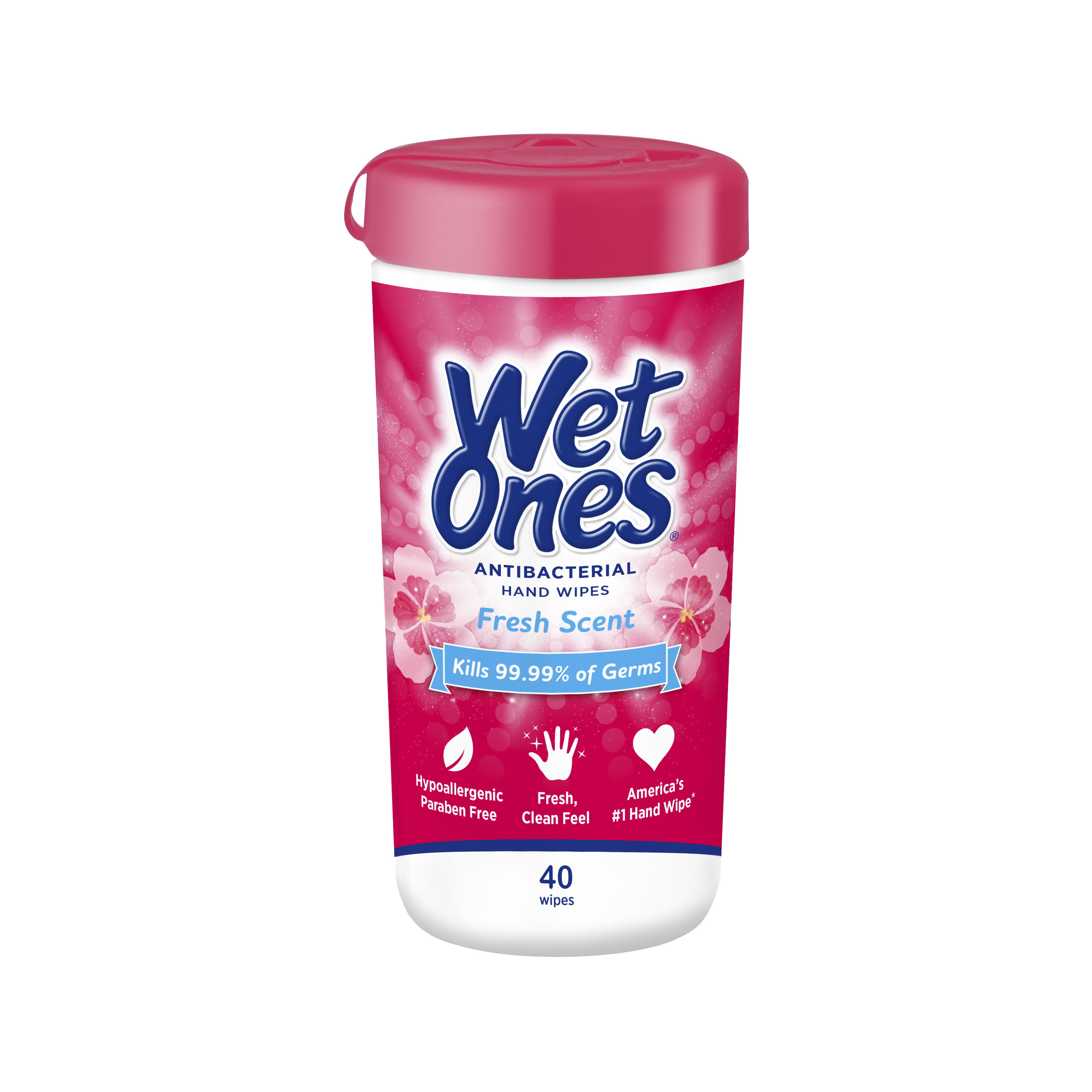 Wet Ones Antibacterial Hand Wipes Canister Fresh Scent 40 Ct