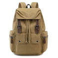 thumbnail image 1 of SPEKSEE Sac à Dos Rétro en Toile et Cuir pour Ordinateur Portable, Sac Unisexe Durable de 15,6 Pouces pour la Randonnée, le Travail et les Voyages, Sac de Jour Résistant à l'Eau, 1 of 6