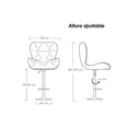 thumbnail image 2 of Silla de Barra Acolchada ilios innova Respaldo geometrico taburete rosa, 2 of 9