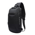 thumbnail image 2 of Bolso bandolera Zulema Con puerto de carga USB para hombrenderismo Ciclismo negro, 2 of 8