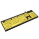 thumbnail image 1 of USB Wired Large Print Computer Keyboard for Visually Impaired, 104 Keys High Contrast Letters for Seniors, 1 of 4