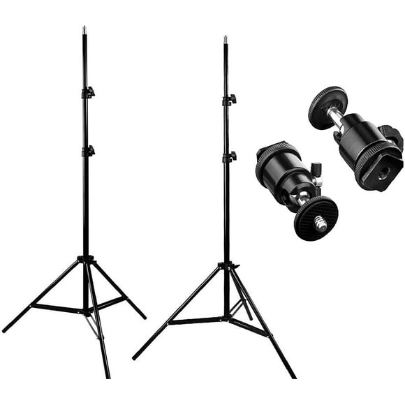 2 Packs Supports Lumineux Réglables 7 Pieds avec 2 Packs Trépied à Vis 1/4 Pouce Mini Tête Boule Adaptateurs pour Hot Shoe HTC Vive