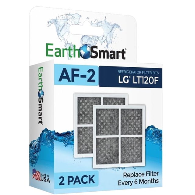 Earth Smart 4005613 Filtre à Air pour Réfrigérateur pour LG LT120F - Lot de 2