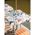 thumbnail image 2 of Outdoor Table Cloth with Umbrella Hole and Zipper, Pastoral Botanical Waterproof Square Tablecloth 54"x54", Spring Summer Floral Farmhouse Washable Table Cover for Outside Party Patio Picnic, 2 of 8