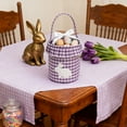 thumbnail image 4 of Easter Decor Rabbit Tassel Bag, Plaid Easter Egg Storage Tote for Kids and Adults, Holiday Candy, Gift, and Decoration Basket, Multi-Color Options, 4 of 5