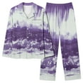 thumbnail image 1 of MeetoTime Women's Fall Pajama 2 Piece Outfit Long Sleeve Button Up Top and Pants Sleepwear Set, 1 of 7