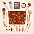 thumbnail image 4 of Hometravel Halloween Zipper Cosmetic Bag, Multi-Pattern Spooky Makeup Pouch, Reusable Canvas Travel Storage Bag for Makeup, Toiletries, Small Accessories Organizer, 4 of 7