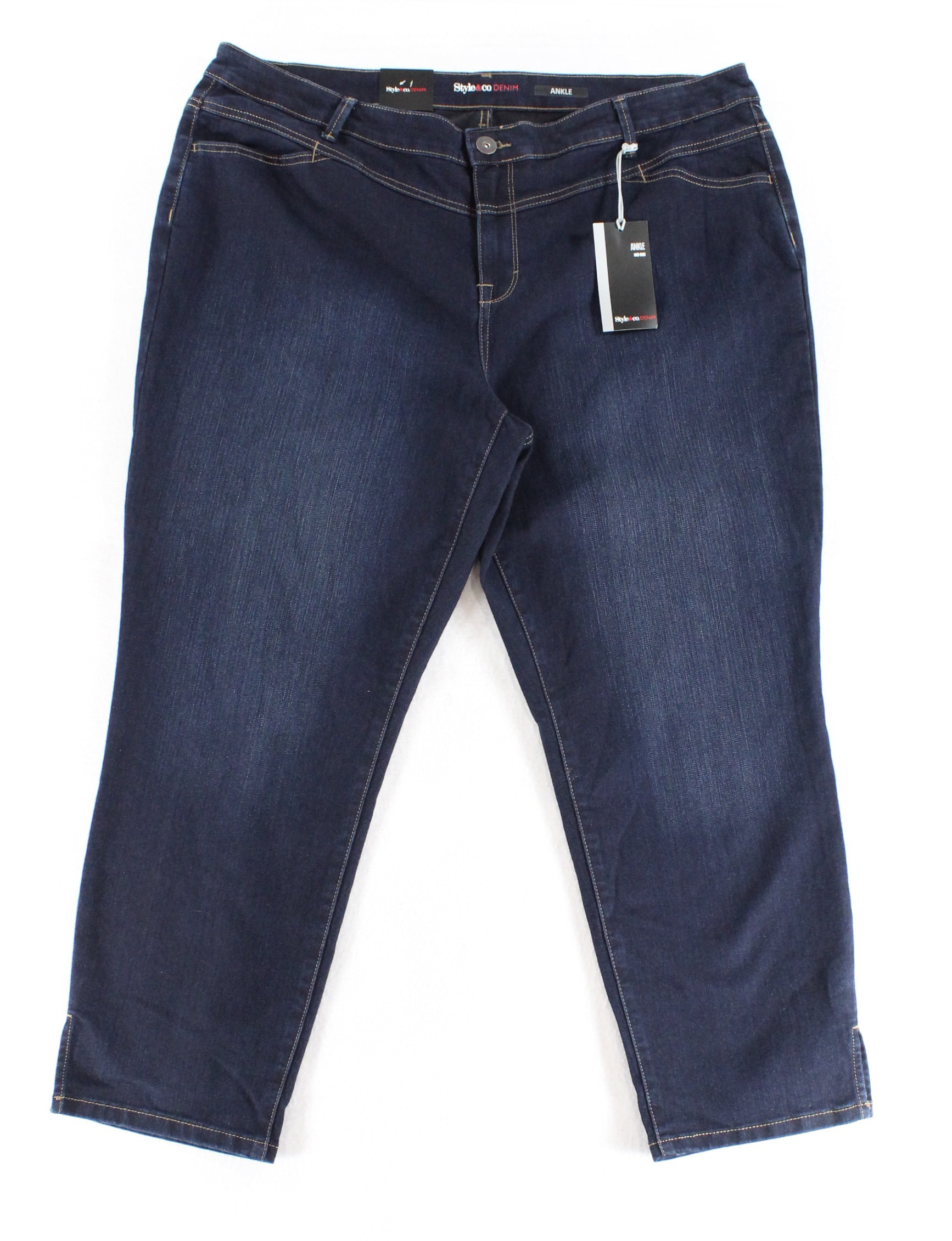 Style & Co. NEW Blue Women's Size 20W Plus Capri Cropped Ankle Jeans ...
