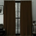 thumbnail image 2 of Kotton Culture Triple Pleated Blackout Curtains for Traverse Rod Room Darkening Thermal Insulated Window Curtains for Sliding Door, Patio Door, Room Divider W(50"+50") L95 (2 Panels, Cocoa Brown), 2 of 9