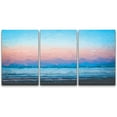 thumbnail image 3 of PixonSign Canvas Print Wall Art Set Watercolor Smudge Beach Gradient Landscape Nature Ocean Illustrations Modern Art Nautical Scenic Relax/Calm Multicolor for Living Room, Bedroom, Office - 24"x36"x3, 3 of 5