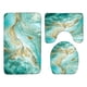 thumbnail image 1 of Juego de 3 alfombras de baño con base antideslizante para ducha Verde, 1 of 9