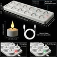 thumbnail image 7 of Modern Madame 12Pcs Rechargeable LED Tealight Candles with Remote and Timer, Charging Base, Warm Flickering Flameless Tea Lights for Home Decor, 7 of 7