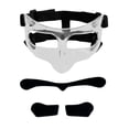 thumbnail image 1 of Máscara de baloncesto, protector facial para nariz rota, con acolchado, máscara facial, protector de nariz, máscara para entrenamiento de fútbol, boxe Pegatina negra transparente., 1 of 8