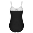 thumbnail image 6 of ECHFIPROM Womens Color Block One Piece Swimsuits Slimming High Cut Black Adjustable Straps Swimwear for Ladies Tummy Control, 6 of 7