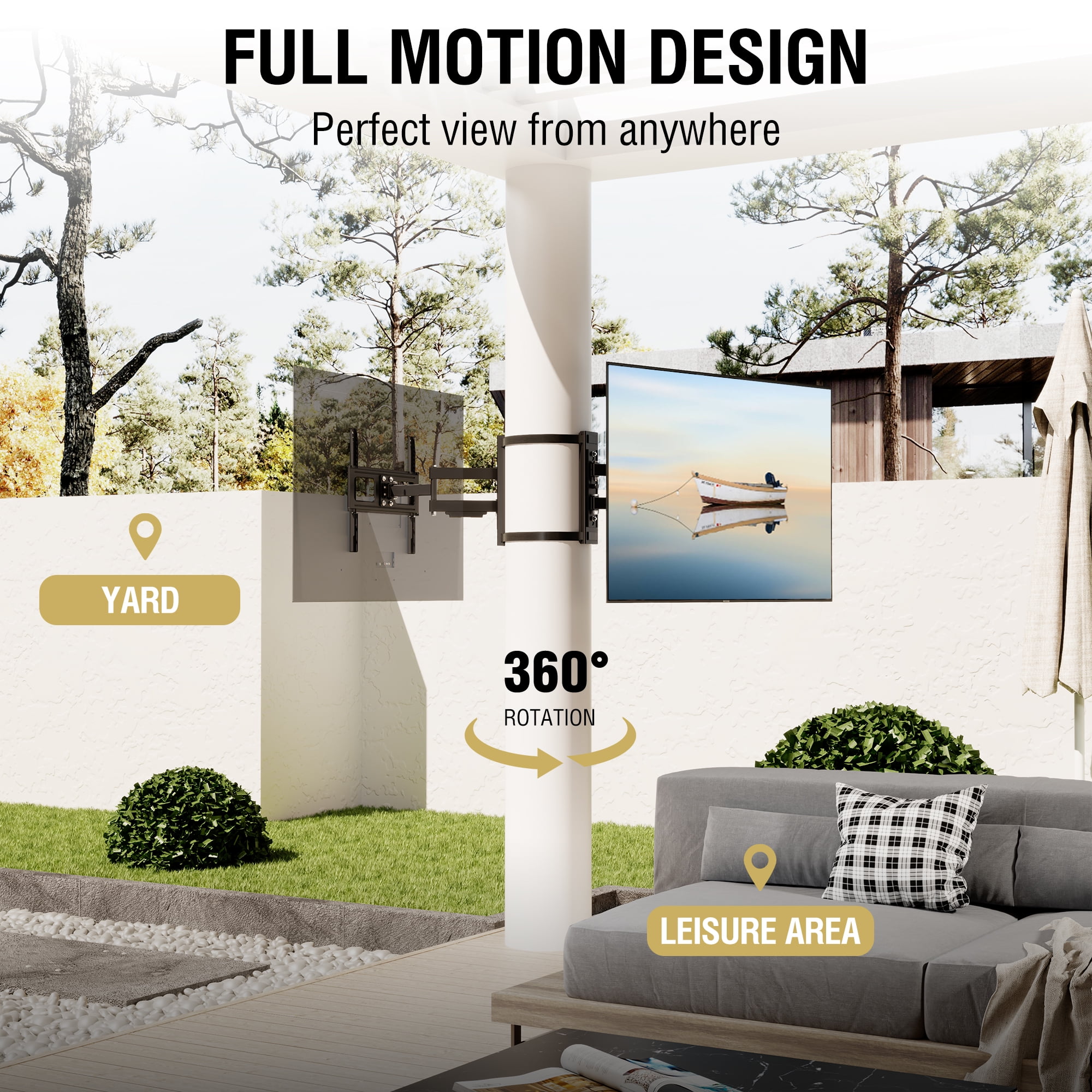 ZeboZap Outdoor Full Motion TV Mount