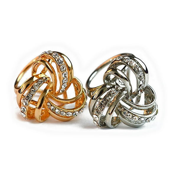 LABSERRON Golden Alloy 1Pack Three Ring Shawl Clip For Women Fastening Scarf Wedding Prom Banquet Party