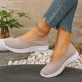 thumbnail image 4 of Women's Soft Sole Casual Shoes, Breathable Slip-On Loafers with Cushioned Insole, Comfortable for Indoor, Driving & Light Duty Pink 37, 4 of 6