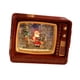thumbnail image 1 of Bola de nieve navideña con forma de TV, adornos navideños musicales, luces decorativas Santa rojo, 1 of 7