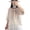 Beige, variant on Ruimatai Women's Mandarin Collar Floral Embroidery Half Sleeve Loose Fit Casual Blouses for Women Daily Summer All-Day Comfort Wear