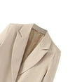 thumbnail image 7 of HTNBO Womens Boyfriend Oversized Shoulder Pads Blazer Button Down Long Sleeve Lapel Work Office Casual Blazer Jacket, 7 of 7