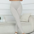 thumbnail image 7 of YUGYXL Womens Seamless Leggings Butt Lifting Tummy Control Yoga Pants High Waist Slim Comfy Legging Stretchy Leggings White L, 7 of 7