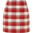 thumbnail image 2 of Jupe Mini à Carreaux pour Femmes Taille Haute Ligne A Jupe Crayon Automne, 2 of 6