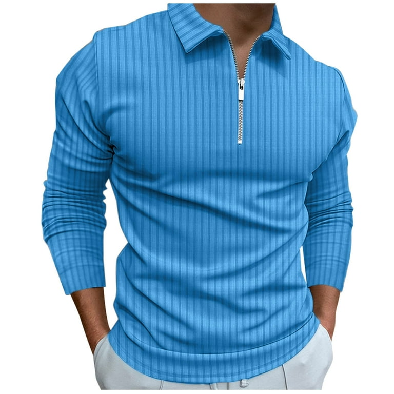KaLI_store Mens Polo Shirt Men's Polo Shirt Long Sleeve Golf