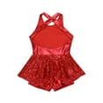 thumbnail image 4 of Runhomal Girls Sequins Dance Leotards Jazz Modern Tap Ballet Outfits Clothes Tutu Dress Red 6, 4 of 6