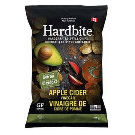 Hardbite Apple Cider Vinegar baked in Avocado Oil Chips  128g/4.5 oz.  {Imported from Canada}