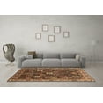 thumbnail image 3 of Ahgly Company Indoor Square Oriental Brown Traditional Area Rugs, 4' Square, 3 of 4