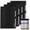 Black*4, variant on PrimeCook Shop Accordion File Organizer, 8 Pockets Expanding File Folders, Portable Document Paper Organizer, Home College School Office Supplies, Letter Size Gray