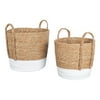 Mainstays Seagrass & Paper Rope Baskets, Set of 2, 12  and 10.25 , Storage
