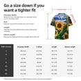 thumbnail image 5 of Fotbe Landscape With Sunflowers Camisa Estampada de Manga Corta para Hombre, Casual de Verano, Estilo Playero, Sin Arrugas-Small, 5 of 5