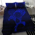 thumbnail image 5 of Juego de Cama Vikingo Raven Vegvisir Tattoo Versión Azul Juego de Cama RLT12, 5 of 5
