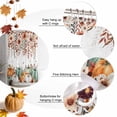 thumbnail image 5 of Shower Curtain 60"W x 72"L Autumn Flowers Leaves Thanksgiving Pumpkins Fabric Shower Curtains Set with Hooks Water Repellent Bathroom Curtains Machine Washable Bathroom Accessories, 5 of 6