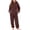 Brown, variant on LNMQLPDBS Kids Fuzzy Sherpa Hooded Onesie Cozy Warm Zip Up Jumpsuit with Pockets Casual Cold Weather Loungewear Daily Soft Comfy Full Body Home Wear