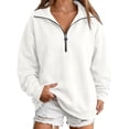 thumbnail image 7 of LTTVQM Womens Plus Size Half Zip Pullover Loose Drop‑Shoulder Sweatshirt Long Sleeve Y2K Winter Daily Tops, 7 of 7