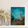 thumbnail image 2 of Qisvanset 12x16 Inch Mysterious Woman with Bluebirds Golden Leaves Canvas Painting Wall Art, 2 of 5