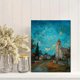 thumbnail image 2 of Qisvanset 12x16 Inch Mysterious Woman with Bluebirds Golden Leaves Canvas Painting Wall Art, 2 of 5