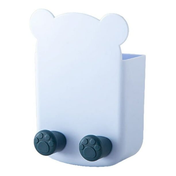 Inteprter Organizador de plástico PP con Control remoto para aire acondicionado de oficina en casa, soporte para controlador sin taladro, Cocina y Comedor Azul