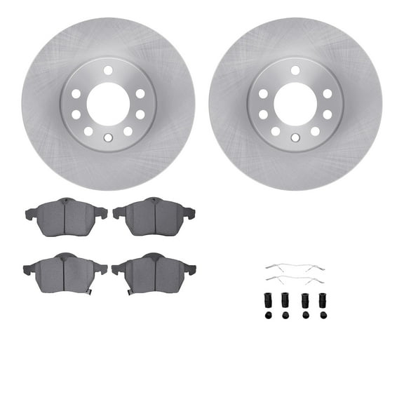 Dynamic Friction Company Front Brake Rotors with 5000 Advanced Brake Pads includes Hardware 6512-65057